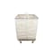 Steele Canvas Basket 16 BU Permanent Truck Natural Canvas w/Grey Vinyl - 3in Casters 9616CNATVGRYW3 - alternate 3